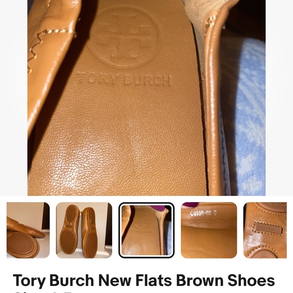Tory Burch flat gorgeous leather shoes brand new size 6 - Picture 5 of 8